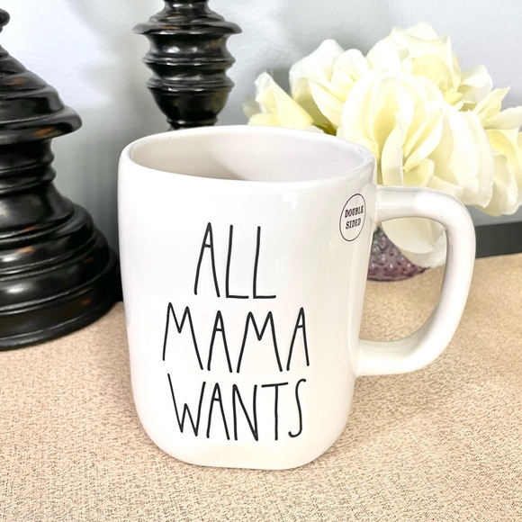 NWT Rae Dunn ALL MAMA WANTS IS A SILENT NIGHT Ceramic Mug - Picture 2 of 4